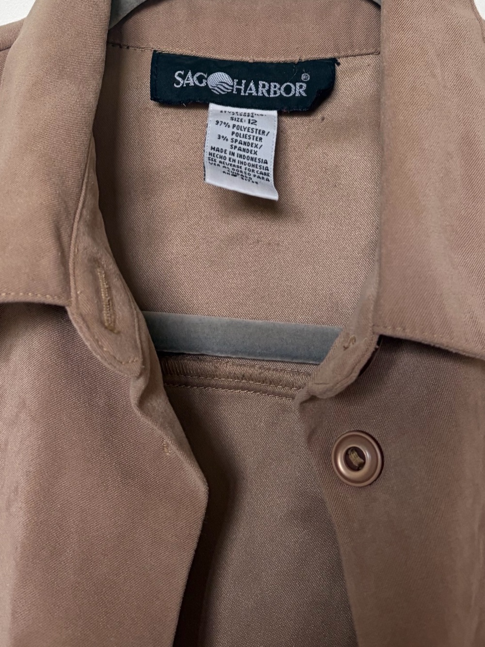 Sag Harbor Men's Suede Button-Front Jacket - Brown - Picture 3 of 6